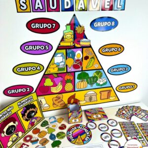 Kit Pirâmide alimentar e Alimentos saudáveis