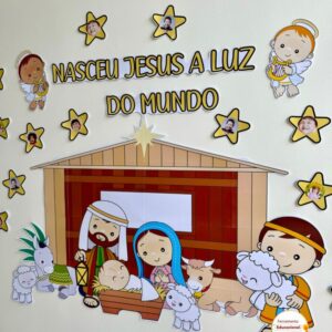 Painel de Natal com Presépio