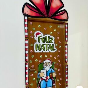 Painel de porta laço “Feliz Natal”