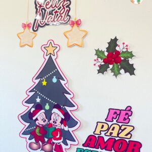 Painel de Natal tema Mickey e Minnie