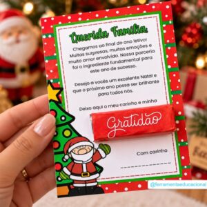 CARTÃO DE AGRADECIMENTO PELO ANO LETIVO