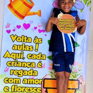  Tapete para fotos – Volta às Aulas “Jardim da Aprendizagem”