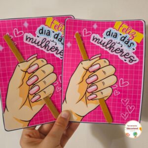 Lembrancinha Lixa de unha Dia das mulheres