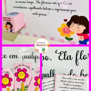 Kit Painel e Lembrancinhas Dia da Mulher