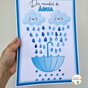 ATIVIDADE COM COTONETE DIA DA ÁGUA 