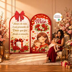CENÁRIO VERMELHO DIA DAS MÃES