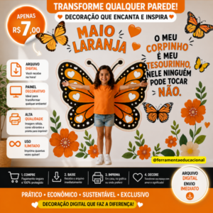 Painel Borboleta MAIO LARANJA