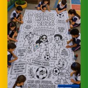 Painel para colorir COPA DO MUNDO 2026