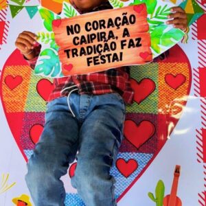 Tapete para fotos Juninas "Coração Caipira"