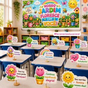 KIT ACOLHIDA DIA DOS ESTUDANTES TEMA JARDIM DOS SONHOS