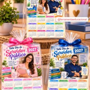 Calendário editável Servidor público 