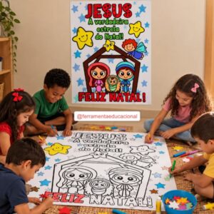 🎄✨ PAINEL COLORIR JESUS: A VERDADEIRA ESTRELA DO NATAL! ⭐👶🏻